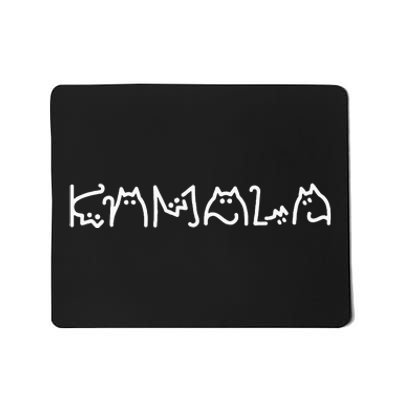 President Kamala 2024 Kamala Cat Letter Font Design Mousepad