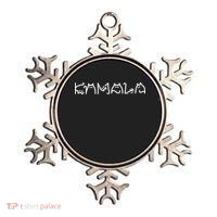 President Kamala 2024 Kamala Cat Letter Font Design Metallic Star Ornament
