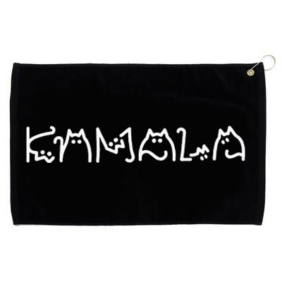 President Kamala 2024 Kamala Cat Letter Font Design Grommeted Golf Towel