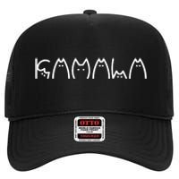 President Kamala 2024 Kamala Cat Letter Font Design High Crown Mesh Back Trucker Hat