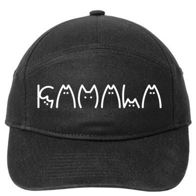 President Kamala 2024 Kamala Cat Letter Font Design 7-Panel Snapback Hat