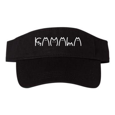 President Kamala 2024 Kamala Cat Letter Font Design Valucap Bio-Washed Visor