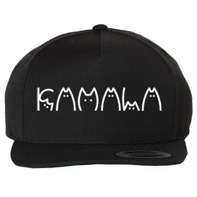 President Kamala 2024 Kamala Cat Letter Font Design Wool Snapback Cap