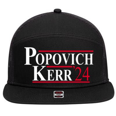 Popovich Kerr 2024 Election 7 Panel Mesh Trucker Snapback Hat