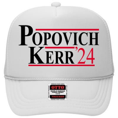 Popovich Kerr 2024 Election High Crown Mesh Back Trucker Hat