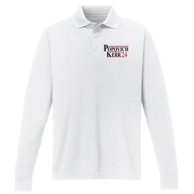 Popovich Kerr 2024 Election Performance Long Sleeve Polo