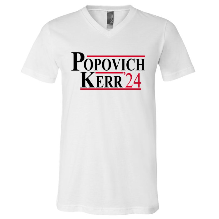 Popovich Kerr 2024 Election V-Neck T-Shirt