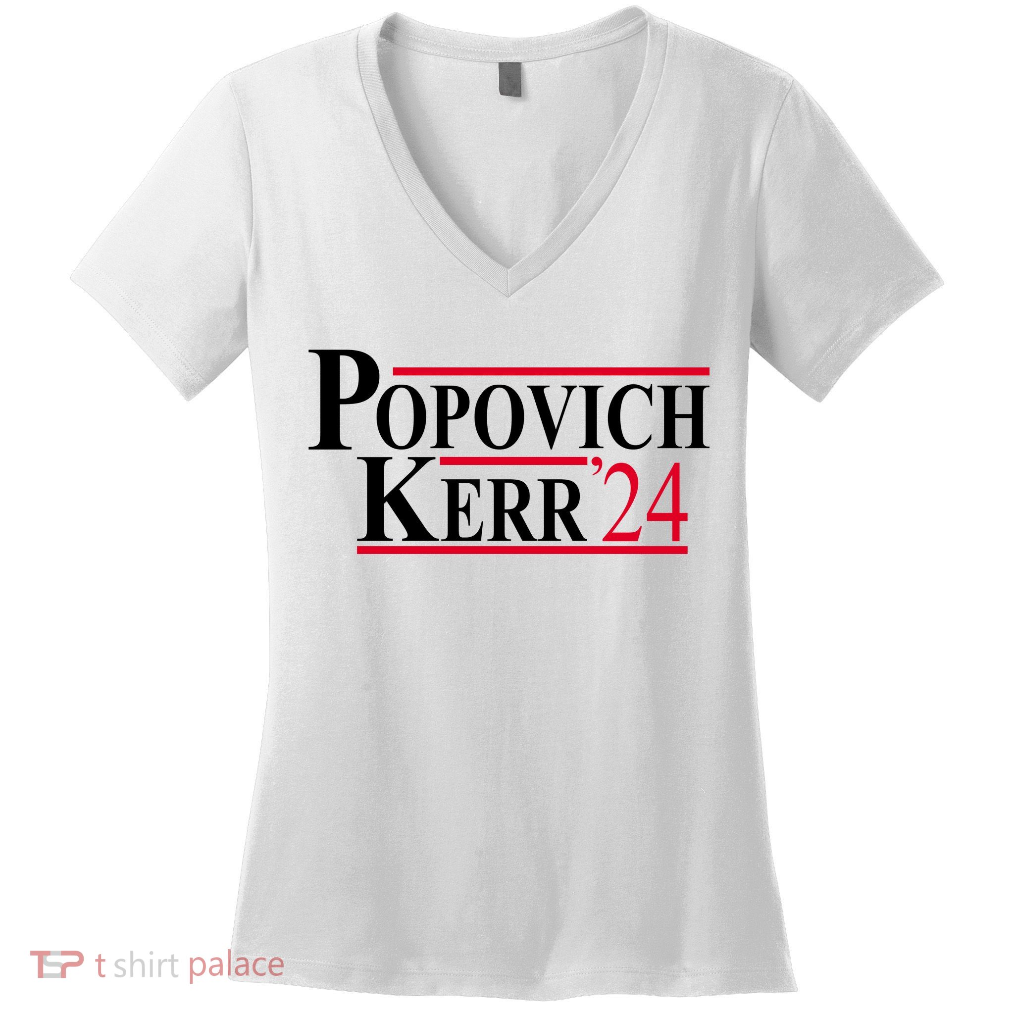Popovich Kerr 2024 Election Women's V-Neck T-Shirt