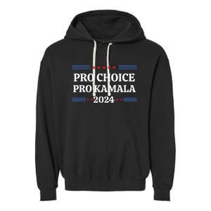 Pro Kamala 2024 Feminist Women Rights Harris Garment-Dyed Fleece Hoodie