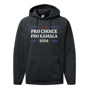 Pro Kamala 2024 Feminist Women Rights Harris Performance Fleece Hoodie