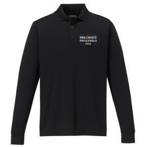 Pro Kamala 2024 Feminist Women Rights Harris Performance Long Sleeve Polo