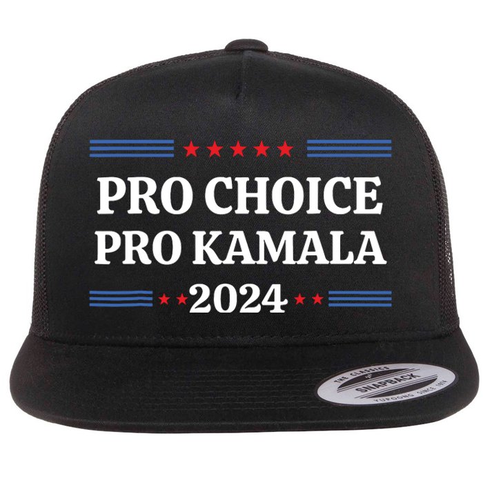 Pro Kamala 2024 Feminist Women Rights Harris Flat Bill Trucker Hat