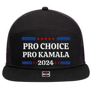 Pro Kamala 2024 Feminist Rights Harris 7 Panel Mesh Trucker Snapback Hat