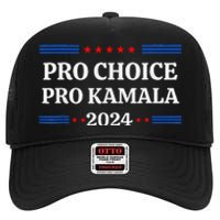 Pro Kamala 2024 Feminist Rights Harris High Crown Mesh Back Trucker Hat