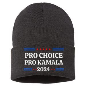 Pro Kamala 2024 Feminist Rights Harris Sustainable Knit Beanie