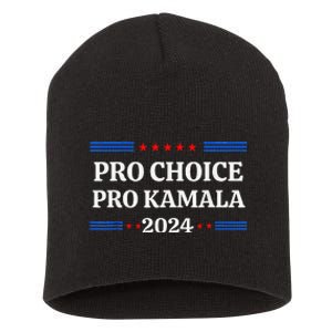 Pro Kamala 2024 Feminist Rights Harris Short Acrylic Beanie