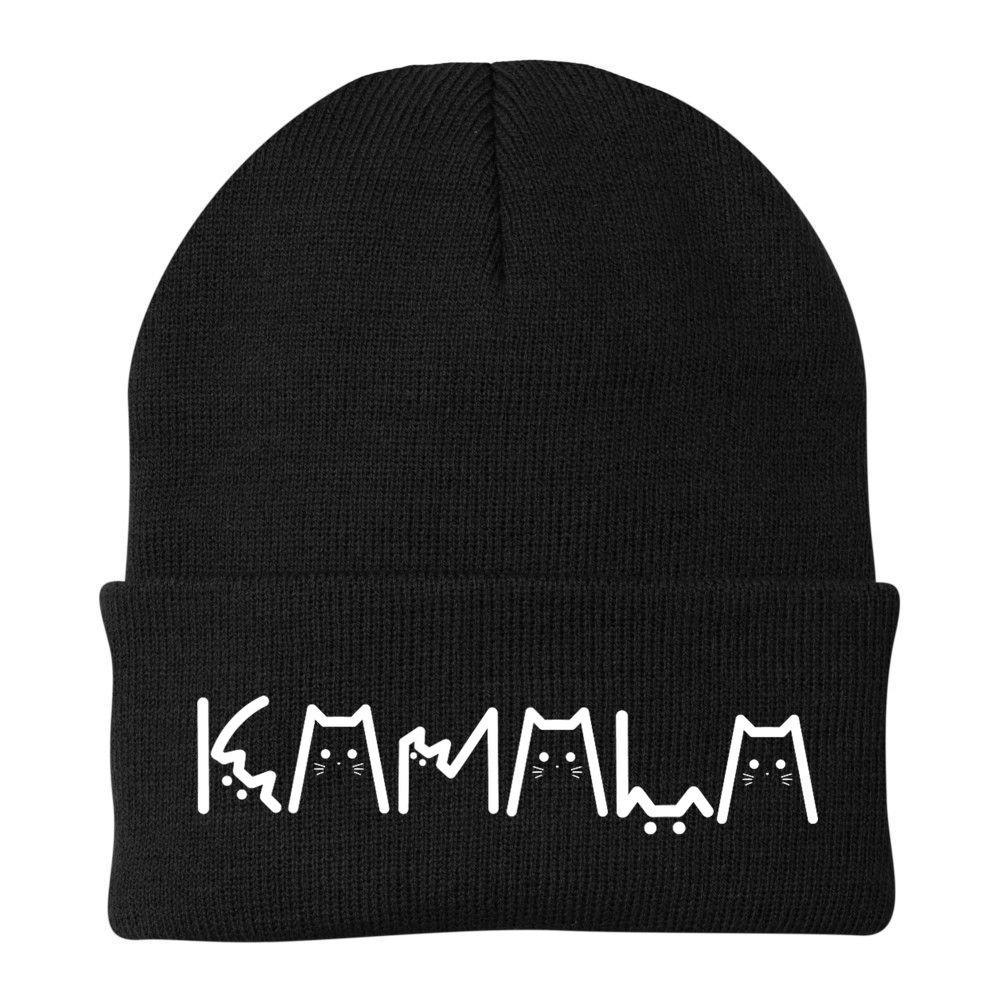 President Kamala 2024 Kamala Cat Letter Font Design Beanie