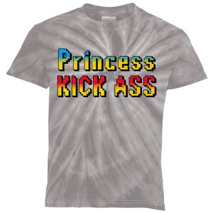 Princess Kick Ass Empowering Apparel For Modern Women Kids Tie-Dye T-Shirt