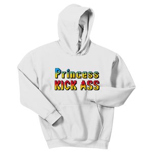 Princess Kick Ass Empowering Apparel For Modern Women Kids Hoodie