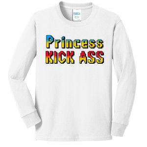 Princess Kick Ass Empowering Apparel For Modern Women Kids Long Sleeve Shirt