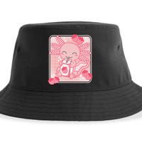 Pink Kawaii Aesthetic Axolotl Japanese Strawberry Milk Anime  Sustainable Bucket Hat