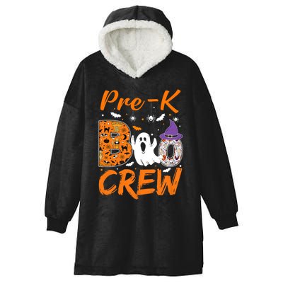 Pre K Boo Crew Teacher Student Halloween Pre Kindergarten Hooded Wearable Blanket