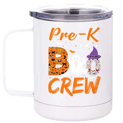 Pre K Boo Crew Teacher Student Halloween Pre Kindergarten 12 oz Stainless Steel Tumbler Cup