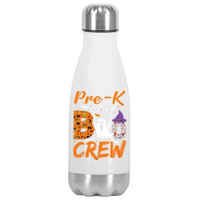 Pre K Boo Crew Teacher Student Halloween Pre Kindergarten Stainless Steel Insulated Water Bottle