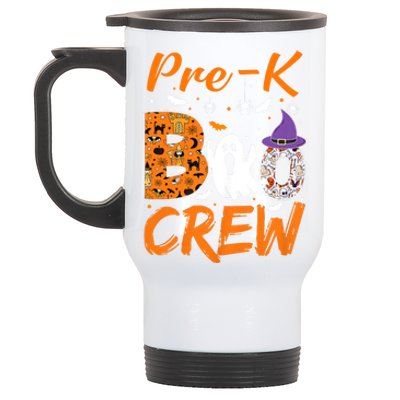 Pre K Boo Crew Teacher Student Halloween Pre Kindergarten Stainless Steel Travel Mug