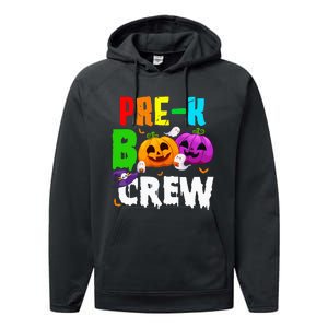 Pre K Boo Crew Funny Halloween Costume Teachers Performance Fleece Hoodie