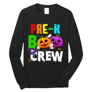 Pre K Boo Crew Funny Halloween Costume Teachers Long Sleeve Shirt