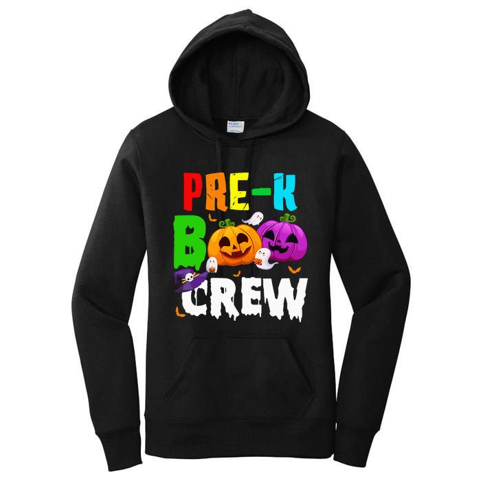 Pre K Boo Crew Funny Halloween Costume Teachers Women's Pullover Hoodie