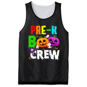 Pre K Boo Crew Funny Halloween Costume Teachers Mesh Reversible Basketball Jersey Tank