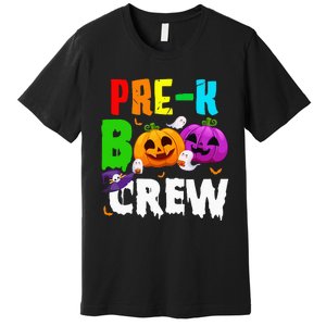 Pre K Boo Crew Funny Halloween Costume Teachers Premium T-Shirt