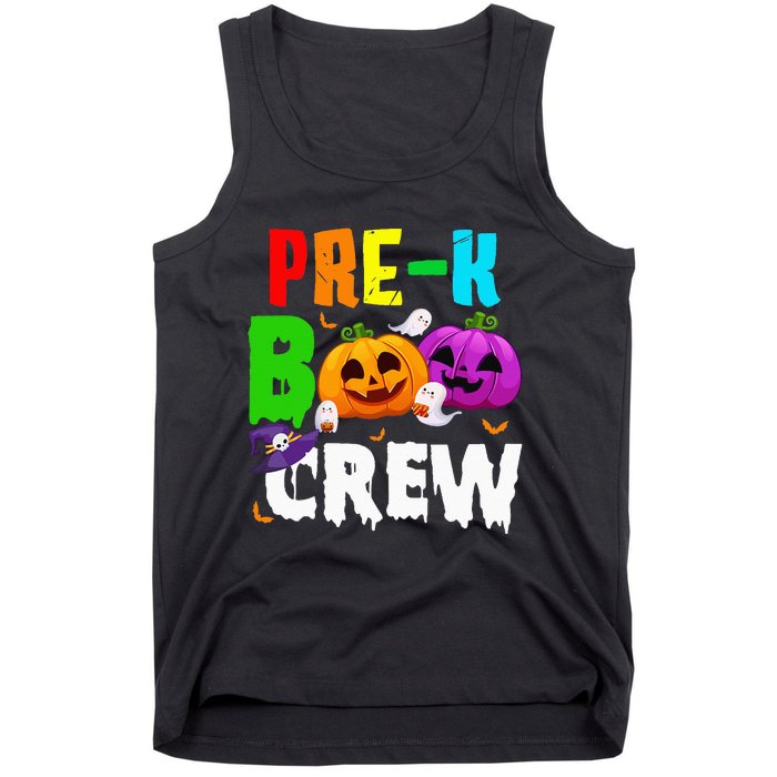 Pre K Boo Crew Funny Halloween Costume Teachers Tank Top