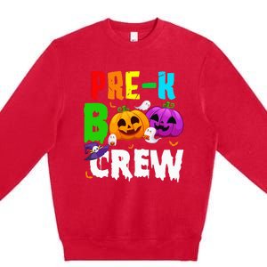 Pre K Boo Crew Funny Halloween Costume Teachers Premium Crewneck Sweatshirt