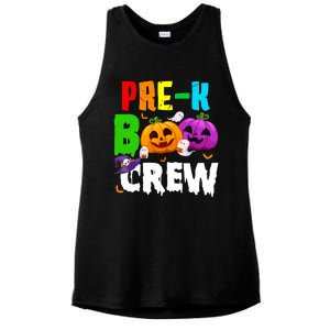 Pre K Boo Crew Funny Halloween Costume Teachers Ladies PosiCharge Tri-Blend Wicking Tank