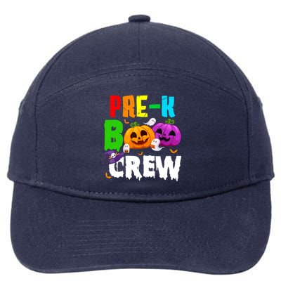 Pre K Boo Crew Funny Halloween Costume Teachers 7-Panel Snapback Hat