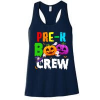 Pre K Boo Crew Funny Halloween Costume Teachers Women's Racerback Tank