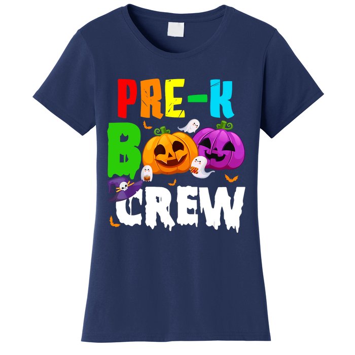 Pre K Boo Crew Funny Halloween Costume Teachers Women's T-Shirt