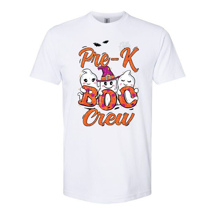 Pre K Boo Crew Cute Ghost Funny Halloween Teacher Student Softstyle CVC T-Shirt