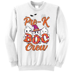 Pre K Boo Crew Cute Ghost Funny Halloween Teacher Student Sweatshirt