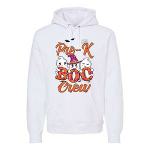 Pre K Boo Crew Cute Ghost Funny Halloween Teacher Student Premium Hoodie