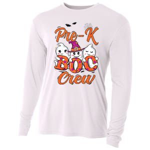 Pre K Boo Crew Cute Ghost Funny Halloween Teacher Student Cooling Performance Long Sleeve Crew