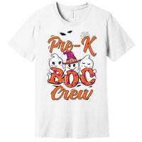 Pre K Boo Crew Cute Ghost Funny Halloween Teacher Student Premium T-Shirt