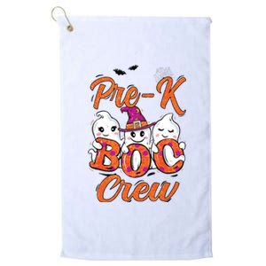 Pre K Boo Crew Cute Ghost Funny Halloween Teacher Student Platinum Collection Golf Towel