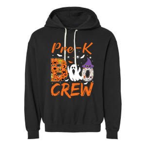 Pre K Boo Crew Teacher Student Halloween Pre Kindergarten Garment-Dyed Fleece Hoodie