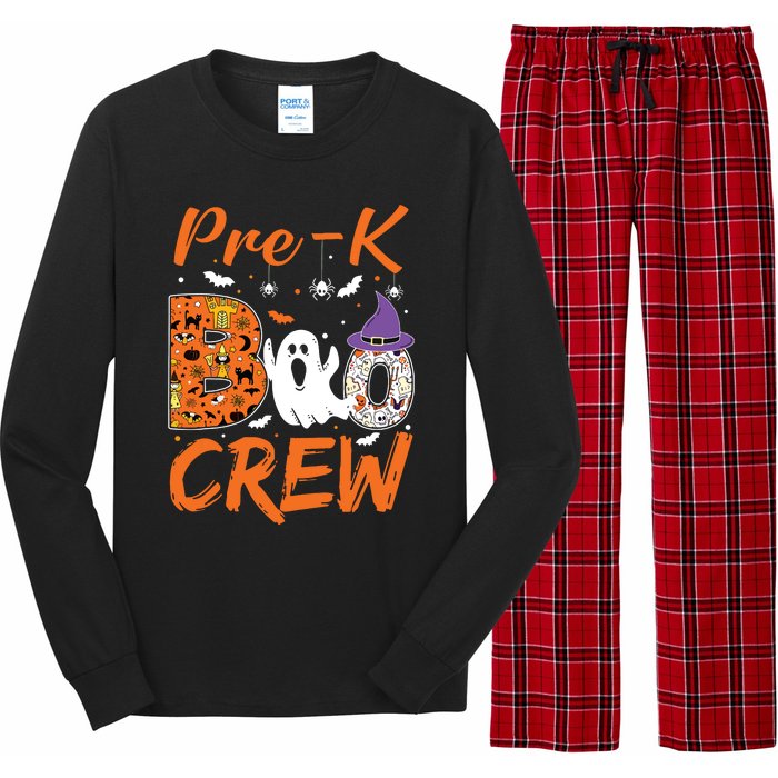 Pre K Boo Crew Teacher Student Halloween Pre Kindergarten Long Sleeve Pajama Set