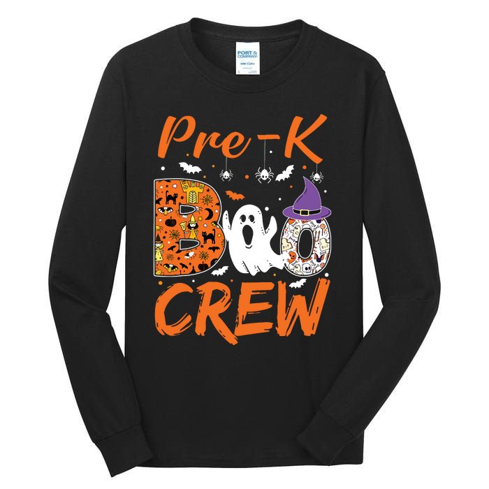 Pre K Boo Crew Teacher Student Halloween Pre Kindergarten Tall Long Sleeve T-Shirt