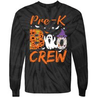 Pre K Boo Crew Teacher Student Halloween Pre Kindergarten Tie-Dye Long Sleeve Shirt